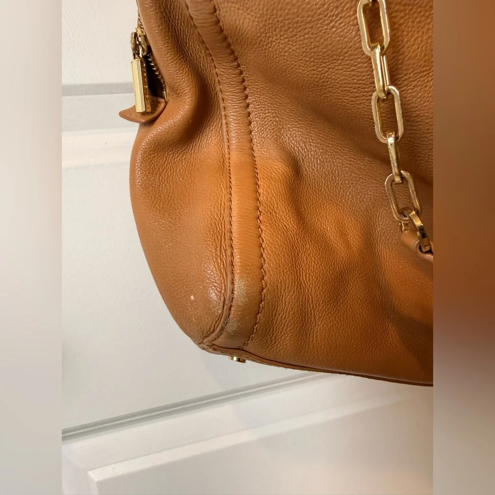Tory Burch Leather Sammy Tote Bag,‎ Brown